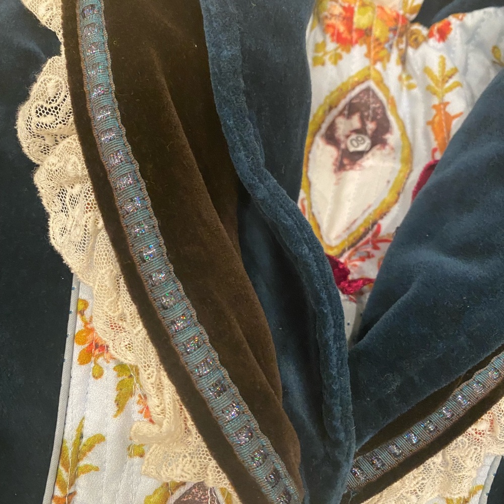 JOTTUM Rembrandt Prussian Blue Velvet Bellini Coat size 10 Y - Picture 3 of 16